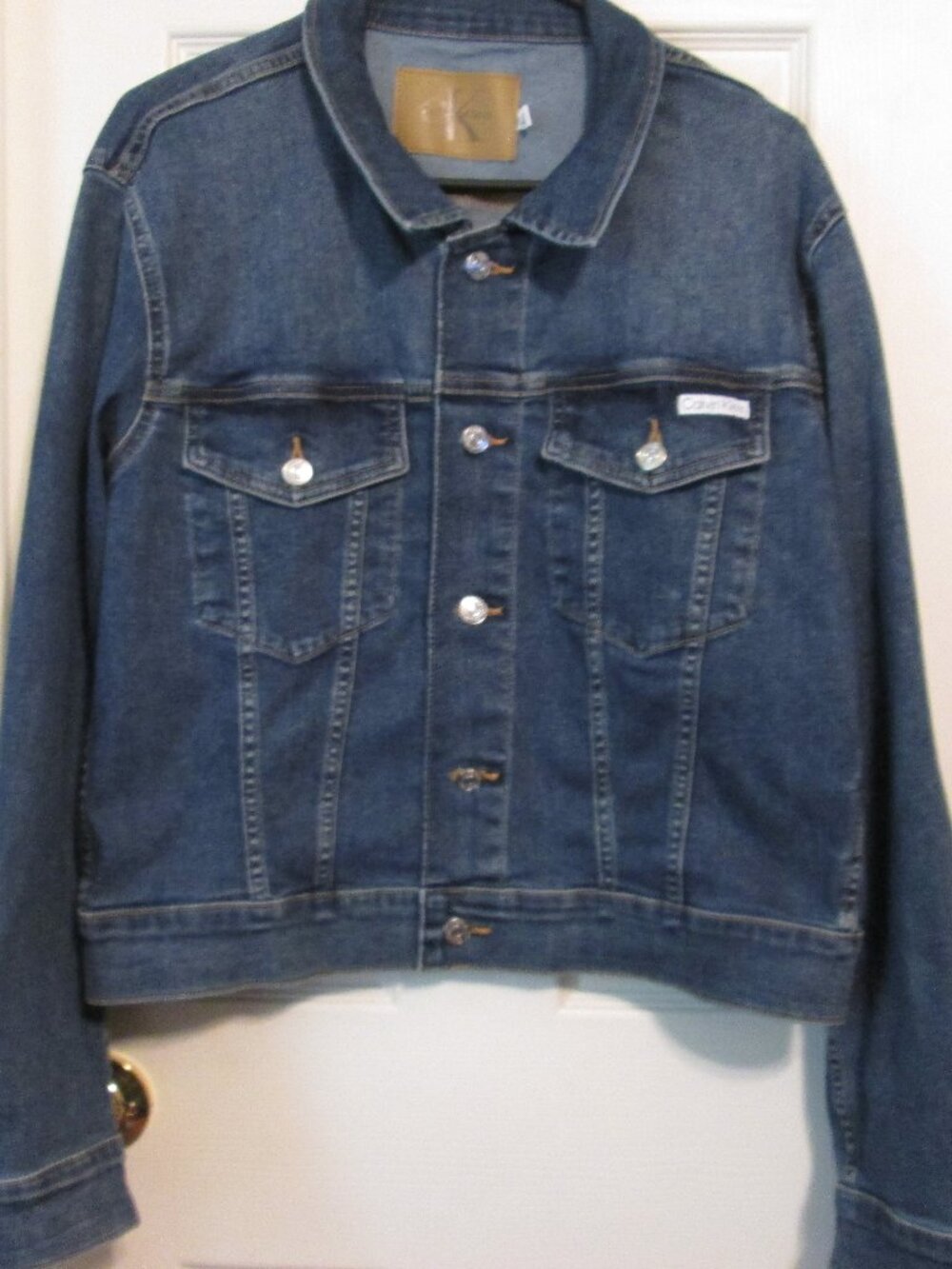 Y2K Vibes with this Women's Calvin Klein Classic Denim Jacket XL